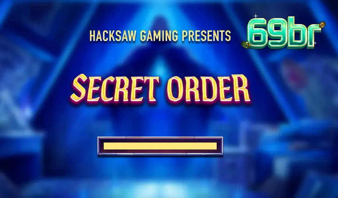 Interface do slot Secret Order com símbolos místicos e design sombrio
